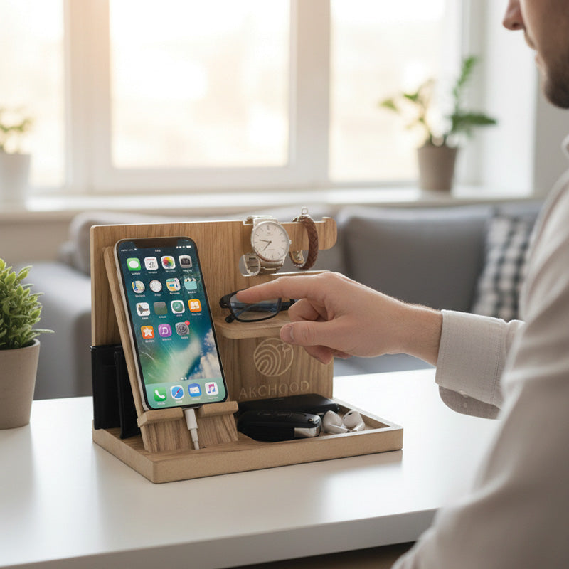 حامل الهاتف ومنظم الاكسسوارات